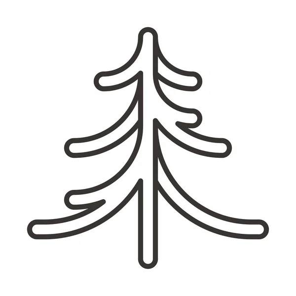 Ilustración del icono del árbol de pino — Archivo Imágenes Vectoriales