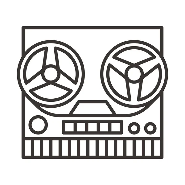 リール テープ レコーダー アイコン イラスト — ストックベクタ