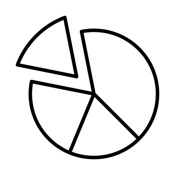 Tortendiagramm einfaches Symbol — Stockvektor