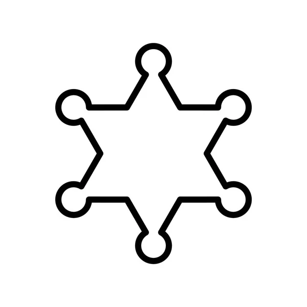 Sherrif Badge-ikonen — Stock vektor