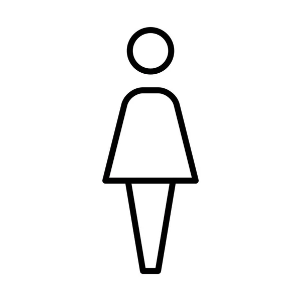 Female Toilet Sign — Stock Vector