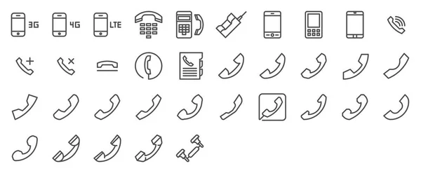 Reihe von Telefon-Symbolen — Stockvektor