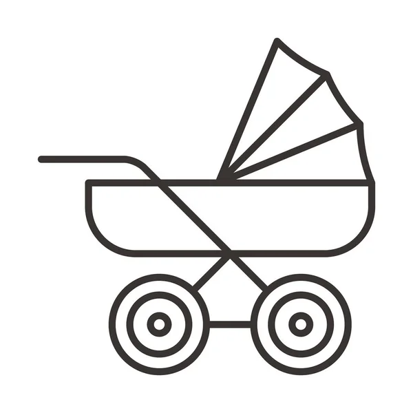 Baby-stroller simple icon — Stock Vector