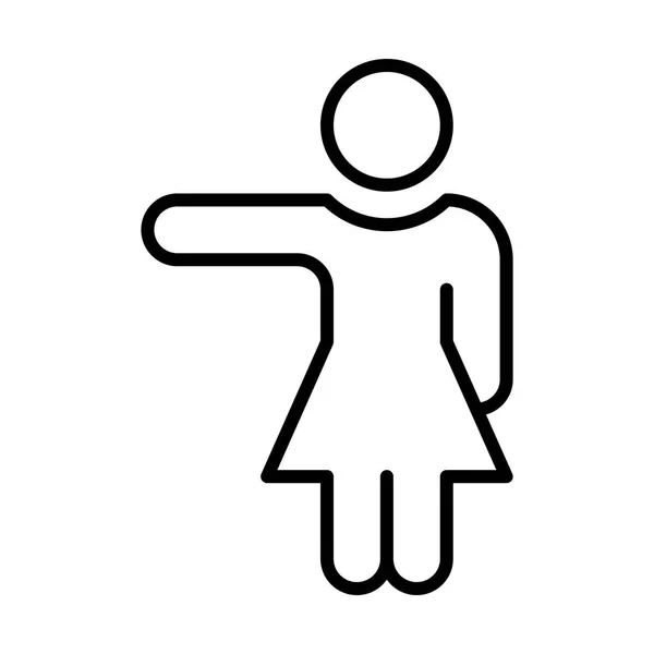 Illustrazione icona femminile — Vettoriale Stock