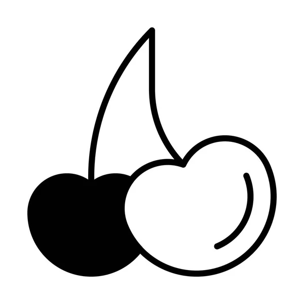Icono de cereza limpia — Vector de stock