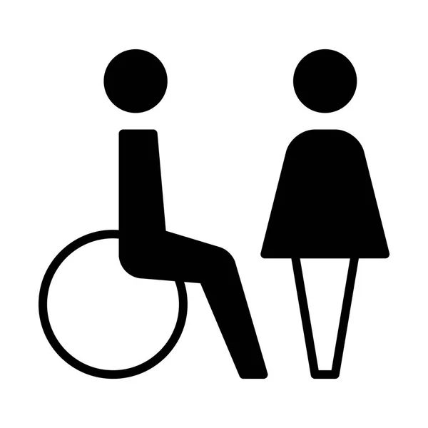 Engelli İnsanlar simgesi — Stok Vektör