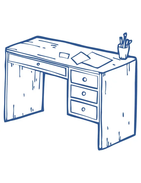 Praca biurko proste ikona — Wektor stockowy