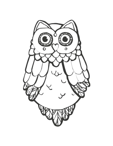 Cute decorative Owl — Stock Vector