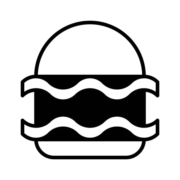 Hamburger egyszerű ikon — Stock Vector