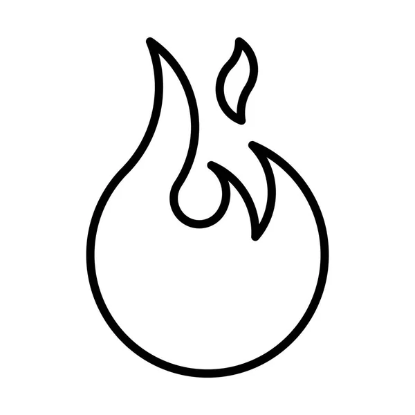 Flame simple icon — Stock Vector