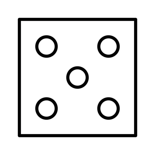 Domino simgesi illüstrasyon — Stok Vektör