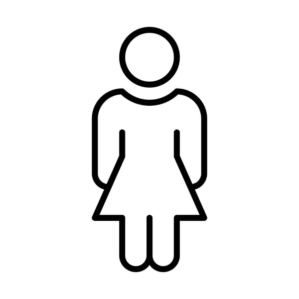 Ilustración del icono femenino — Vector de stock