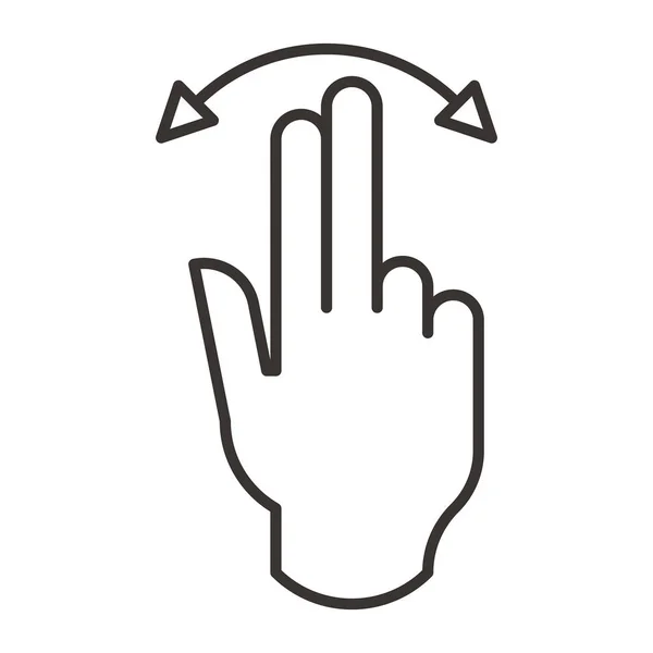 Érint gesztus ikon — Stock Vector