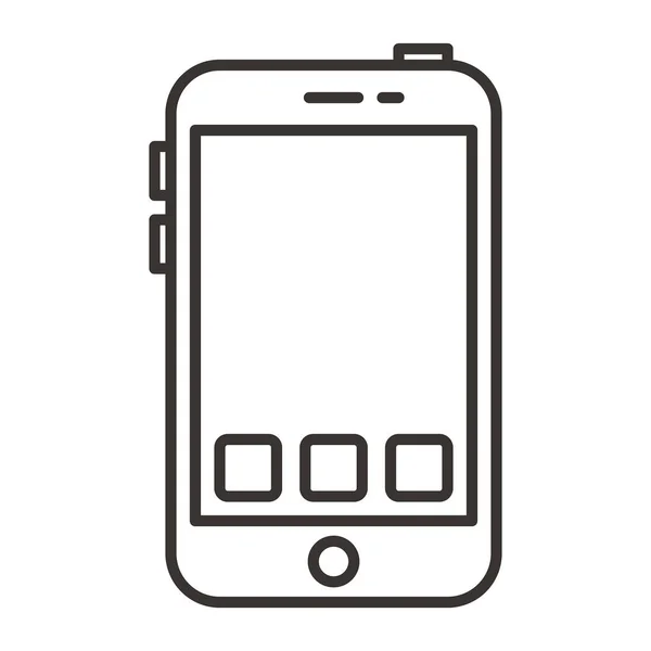 Smartphone eenvoudig pictogram — Stockvector