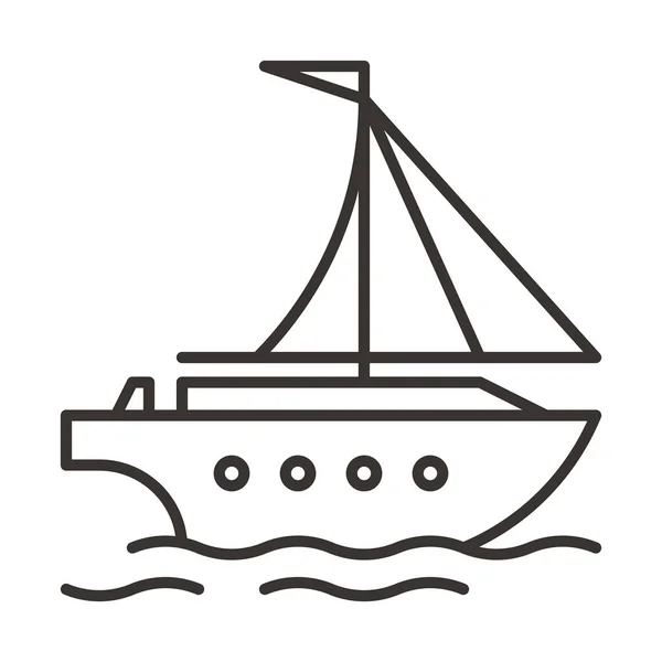 単純なヨットのアイコン — ストックベクタ