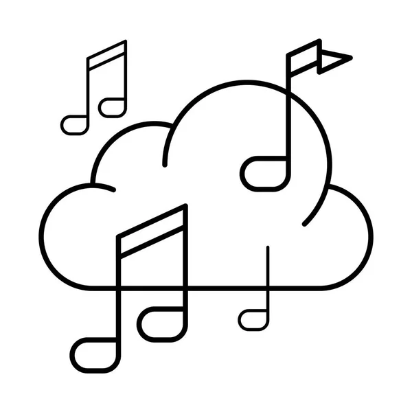 Cloud service icon — Stock Vector