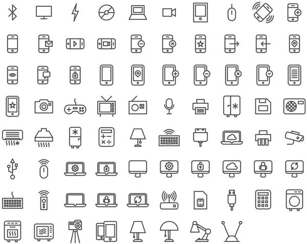 Conjunto de iconos electrónicos — Vector de stock