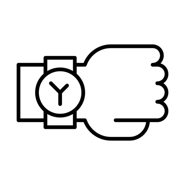 Main avec icône d'horloge — Image vectorielle