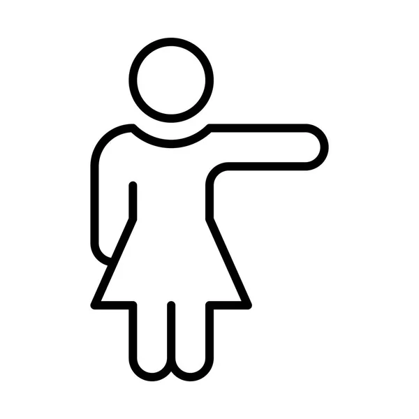 Illustration icône féminine — Image vectorielle