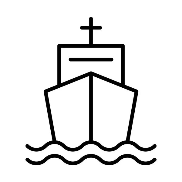 Hajó ikon illusztráció — Stock Vector