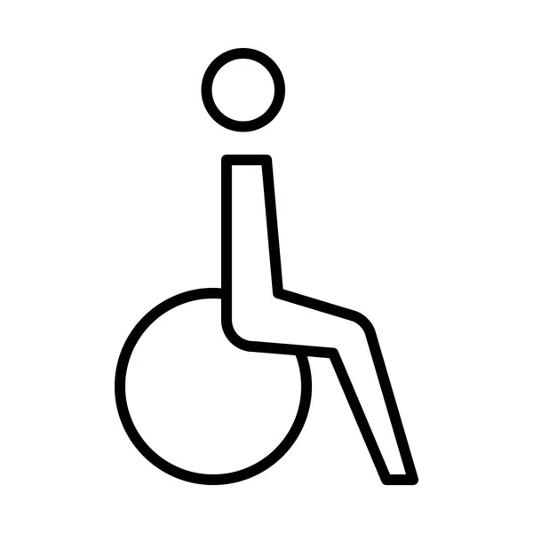 Fauteuil roulant signe simple — Image vectorielle