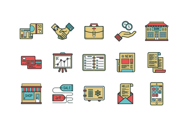 Business icons set — Stock Vector