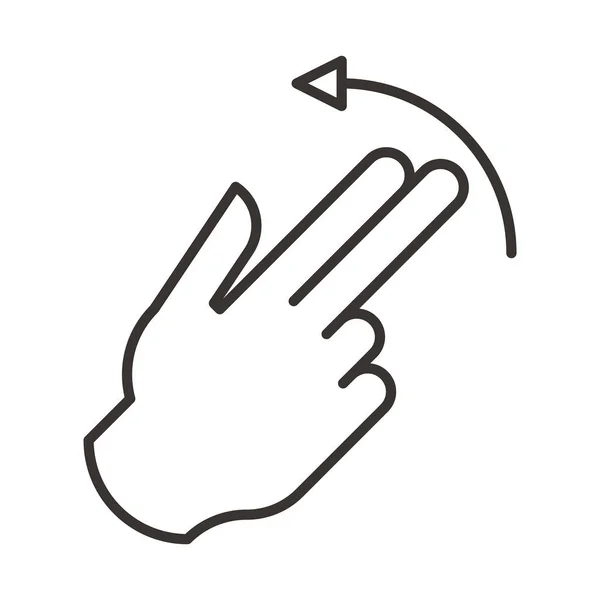 Touch gesture icon — Stock Vector