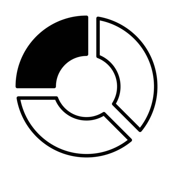 Tortendiagramm einfaches Symbol — Stockvektor