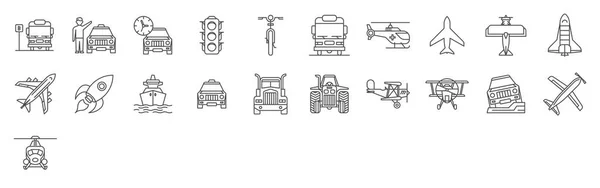 Ensemble d'icônes de transport — Image vectorielle