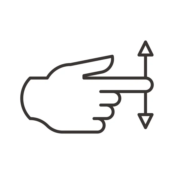 Atinge pictograma gestului — Vector de stoc