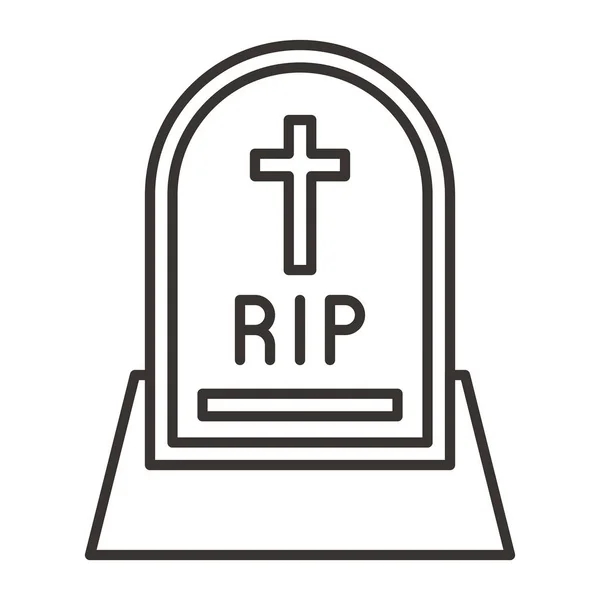 Tombstone icon illustration — Stock Vector