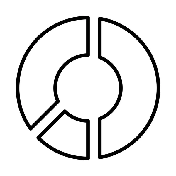 Tortendiagramm einfaches Symbol — Stockvektor