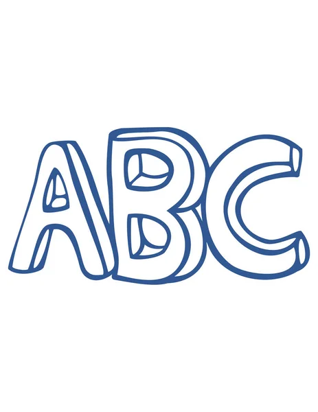 Abc の文字イラスト — ストックベクタ