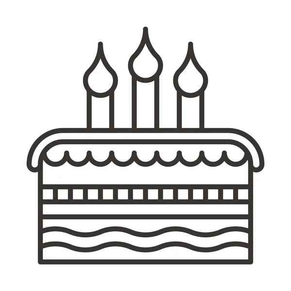 Birthday cake icon illustration — Stock Vector