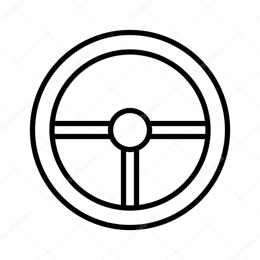 Steering wheel icon — Stock Vector © everydaytemplate 134002236