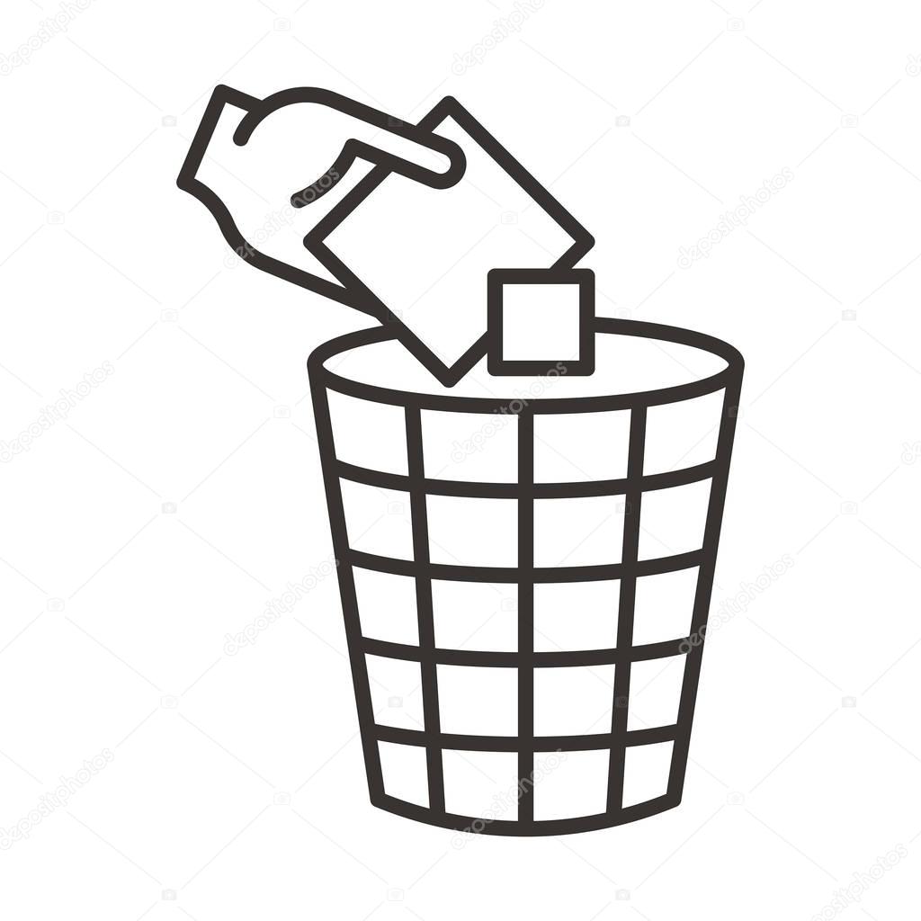 Trash can icon vector illustration
