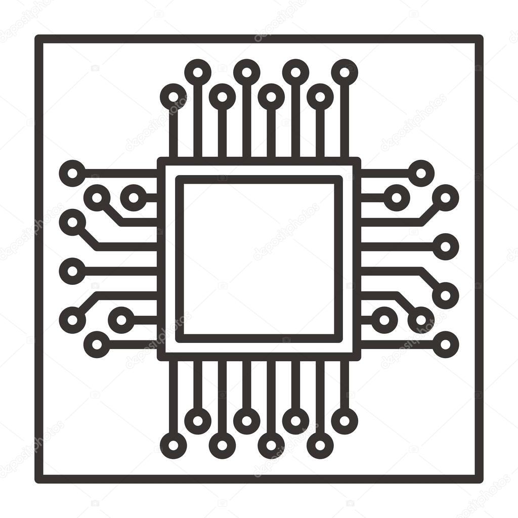 Microchip icon vector illustration