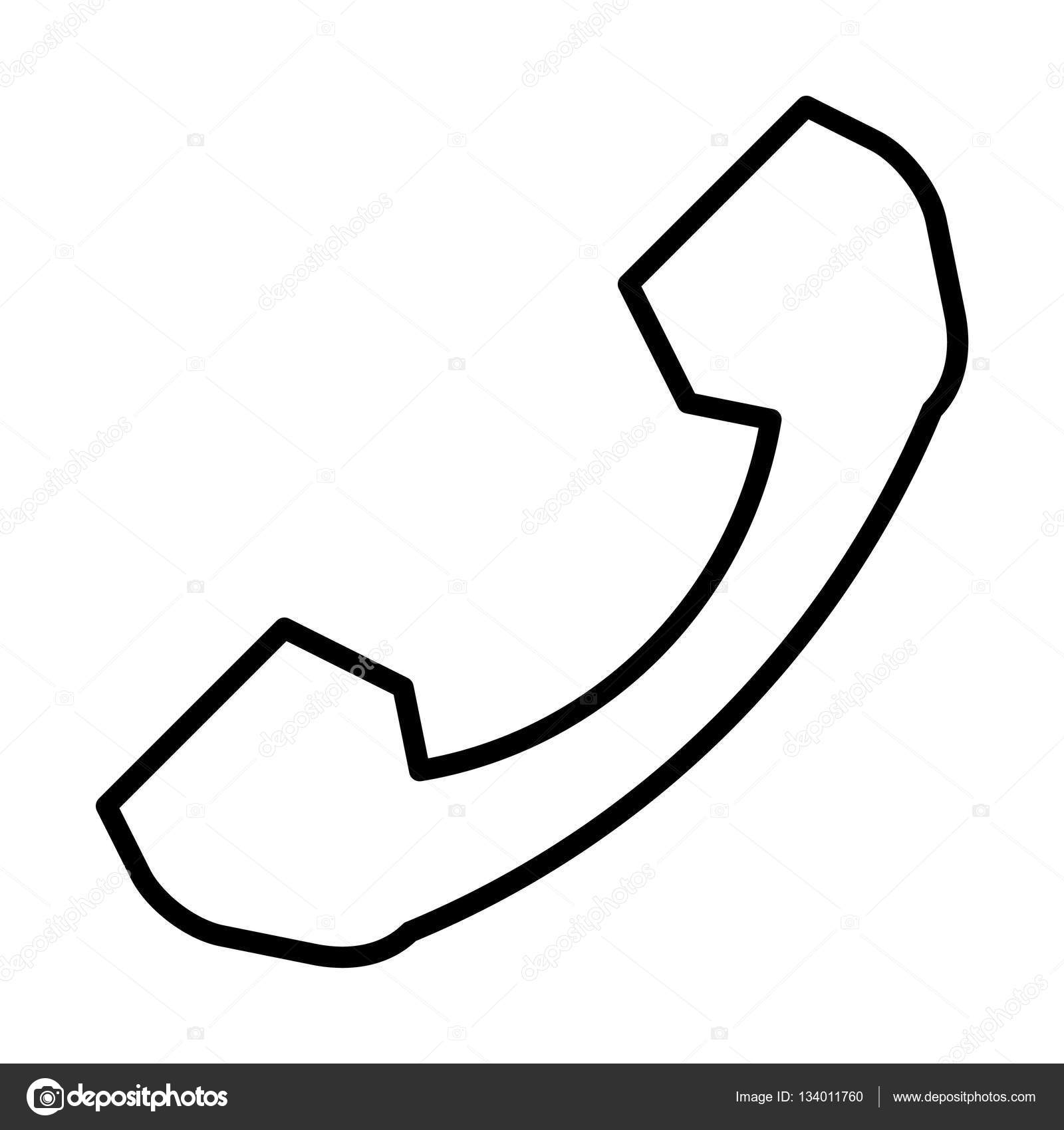 Phone handset icon — Stock Vector © everydaytemplate 134011760