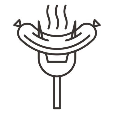 sosis simgesi illüstrasyon