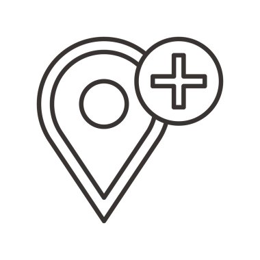 Gezinti PIN basit simgesi