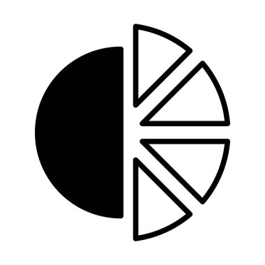 Pasta grafiği basit simgesi