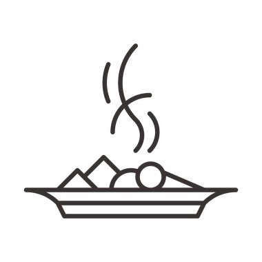 Sıcak tabak tabak simge tasarlamak üzerinde