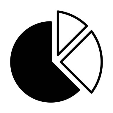 Pasta grafiği basit simgesi