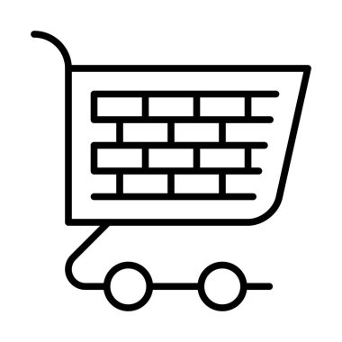 süpermarket arabası simgesi