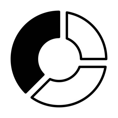 Pasta grafiği basit simgesi