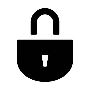 basit asma kilit simgesi