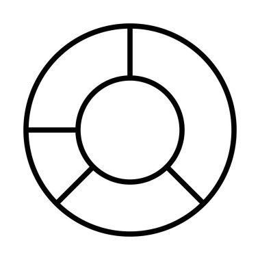 Pasta grafiği basit simgesi