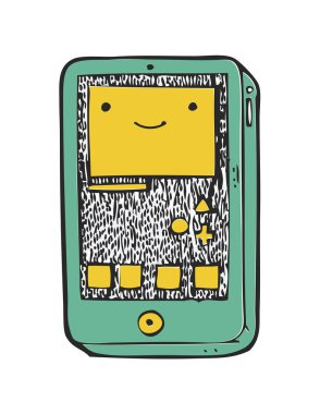 Elektronik tetris oyun illüstrasyon