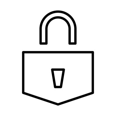 basit asma kilit simgesi