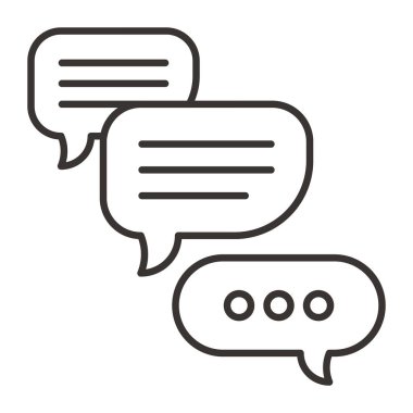 Konuşma simgesini illüstrasyon kabarcıklar